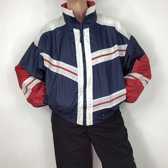Vtg 90s windbreaker track jacket Forteza color M - Picture 3 of 6
